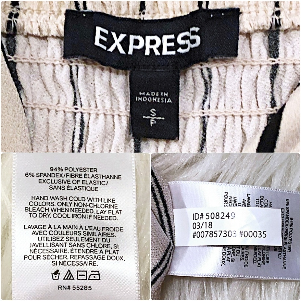 Express V Wire Sweetheart Striped Cami Jumpsuit - Picture 8 of 8